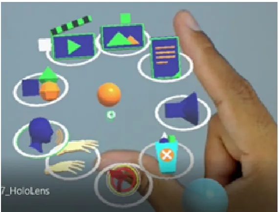 Figure 2. User Interface of the recording mode. Image from the WEKIT consortium in 2017.