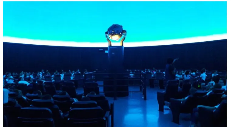 Figure 5. The students seeing the planetarium session “Watching the Sky”. 