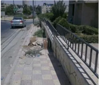 Figure 1: Example of poorly maintained sidewalk in Amman  Source: Jafra News, 2015 