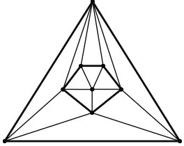 Figure 7. This 4-connected triangulation of order 9 is likely thekey to why a minimum counterexample to the 4-color theoremdoes not exist