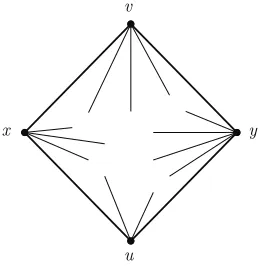 Figure 1. The schematic representation of a near-triangulationwith an exterior 4-face