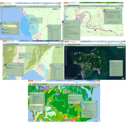 Figure 15: Langkawi Island Web GIS Application and Interface 
