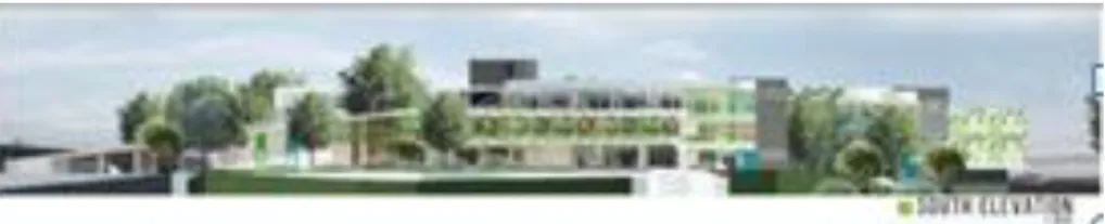 Figure 8: Elevation of the whole school block showing the image of green school CONCLUSION 