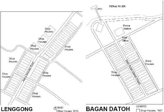 Figure 2 – Figure 11: Layout plan of the selected small towns in Perak 
