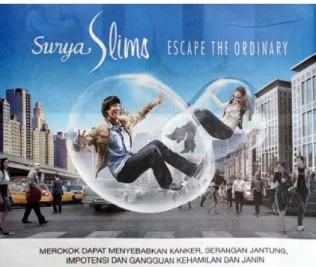 Figure 3. Surya Slim “Escape the Ordinary” campaign print advertising   (Source: McCann Competitive Review Database) 