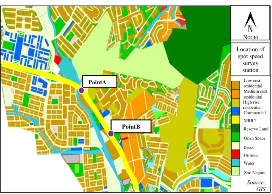 Figure 1 Location of Spot Speed Survey Stations 
