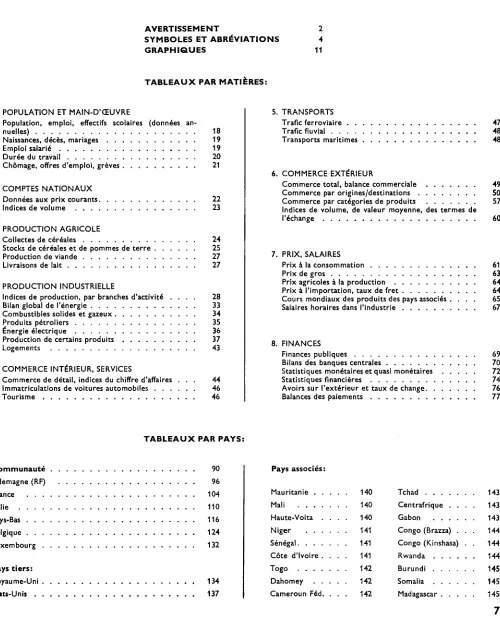 Table des matières 