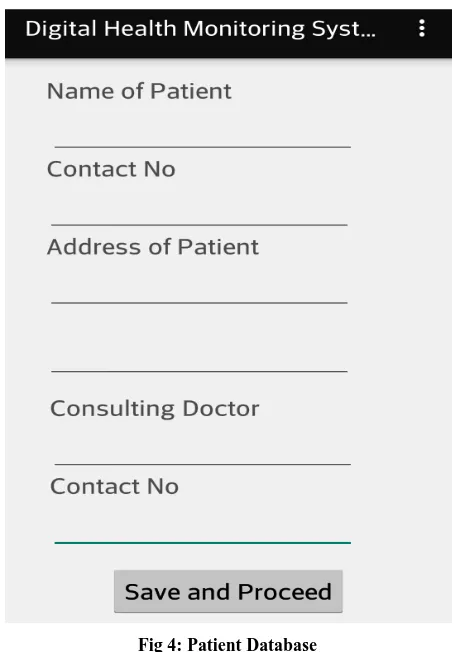 Fig 4: Patient Database 