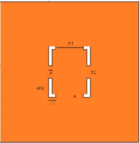 Fig. 7 Geometry of modified conventional RMSA loaded with one pair of L-shaped slots 
