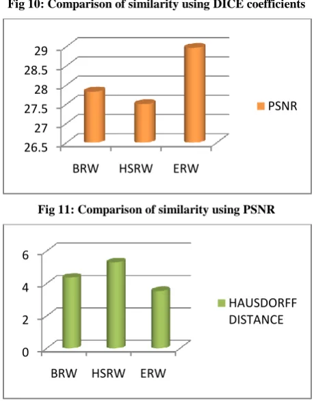 Fig 10: Comparison of similarity using DICE coefficients 