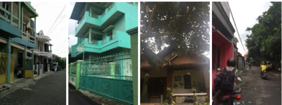 Figure 4 The Condition of Unplanned Settlements in Tembalang: Students Boarding  Houses (Two or More Storeys) and Family Houses 