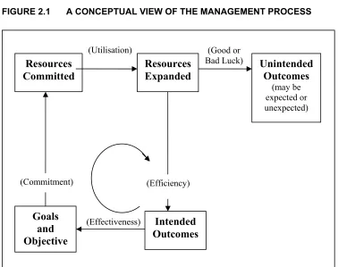 FIGURE 2.1 A CONCEPTUAL VIEW OF THE MANAGEMENT PROCESS 