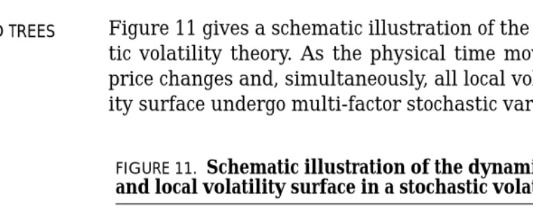 FIGURE 11. Schematic illustration of the dynamics of the index priceand local volatility surface in a stochastic volatility theory.