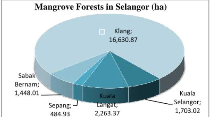 Figure 1: Mangrove forests in Selangor as of December, 2010   