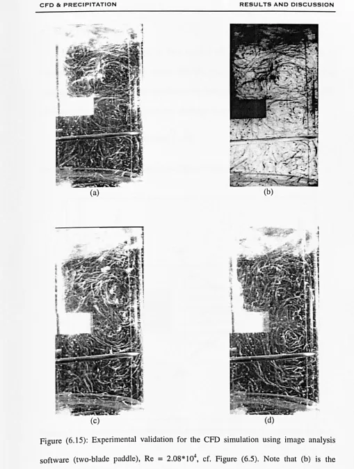 Figure (6.15): Experimental validation for the CFD simulation using image analysis 