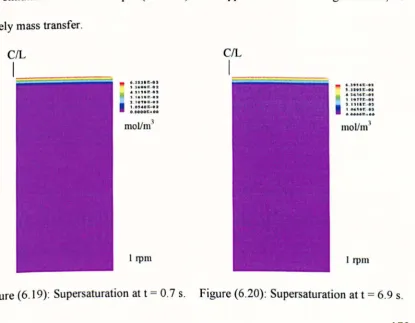 Figure (6.19): Supersaturation at t = 0.7 s. 