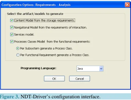 Figure 3. NDT-Driver’s configuration interface.             