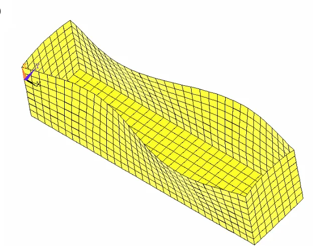 Figure 2.4.1.: Mode shapes of oscillation for the container with 0 kg point mass and no liquid