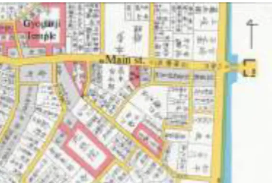 Figure 3: Map of 1871. Streets in yellow in the map are still recognized in current  structure of the neighbourhood