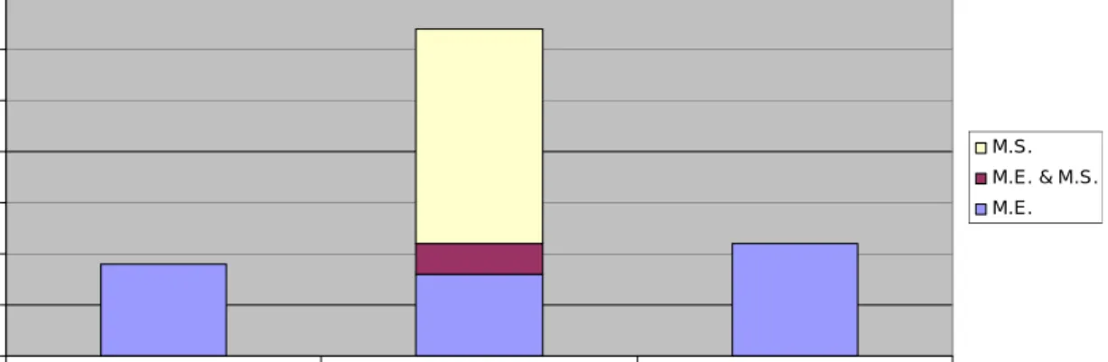Figure 2 A distribution of degrees offered by US based SE centric programs. 