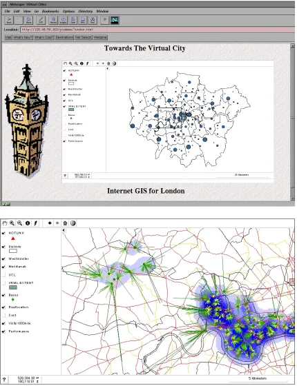 Figure 3: Zooming into and Displaying Different Layers Using MapCafe