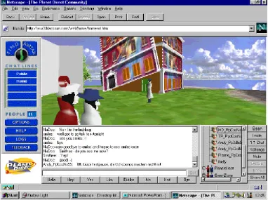 Figure 5: Avatars Manipulating 3-d Built Form in a Virtual World