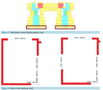 Figure 5. Maximum lateral displacement zone.                                                   