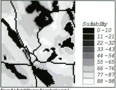 Figure 8.1 Suitability map for evaluation test 1