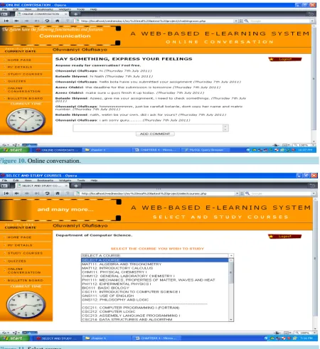 Figure 10. Online conversation.                                                                                                                                            