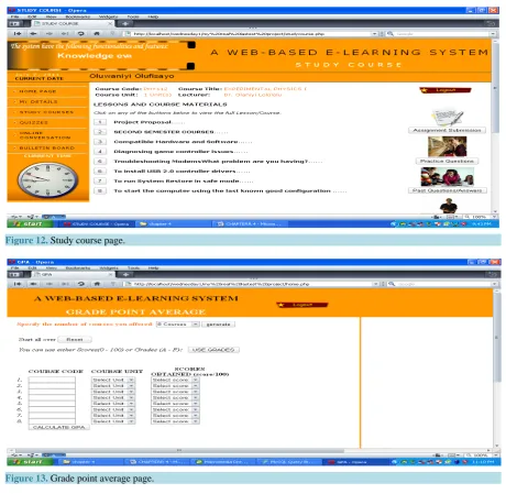 Figure 12. Study course page.                                                                                                                                            