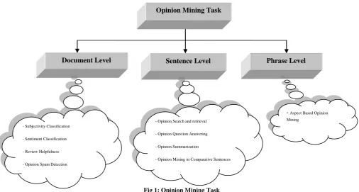 Fig 1: Opinion Mining Task 