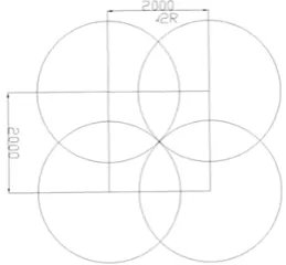 Figure 2. Detectors are square arranged.
