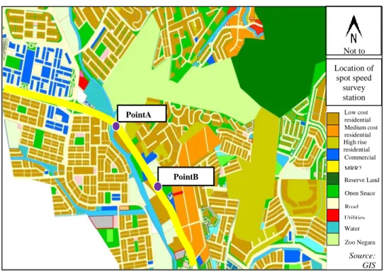 Figure 1 Location of Spot Speed Survey Statio 