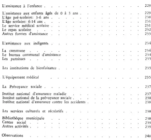 TABLE DES MATIERES 