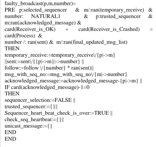 Figure 4 Faulty broadcast event. 