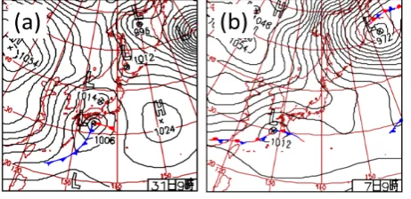Figure 2. Typical example in Group A, “rainy weather”. (a) Risk of cerebral infarction becomes higher