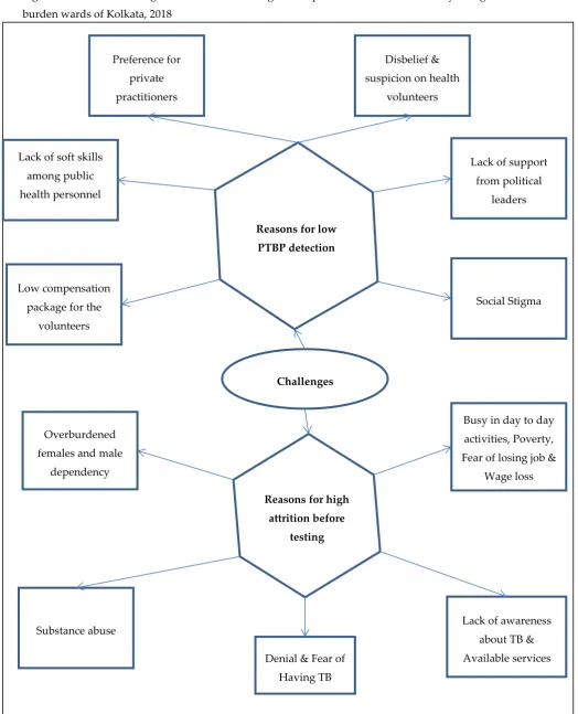 Figure 4: Themes and categories related to challenges in implementation of ACF activity in high TB 