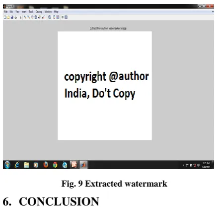 Fig. 9 Extracted watermark 