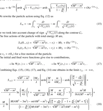 Figure 3. Left panel: the real contour Cr bypassing the event horizon rh by a tiny excursion intothe complex plane