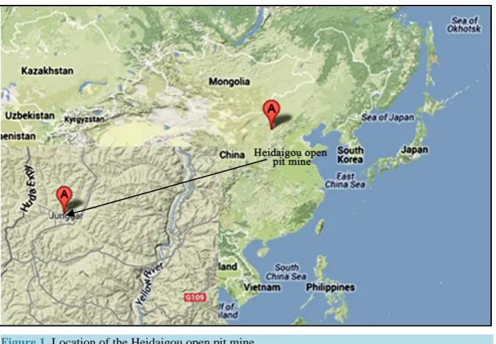 Figure 1. Location of the Heidaigou open pit mine.                                        