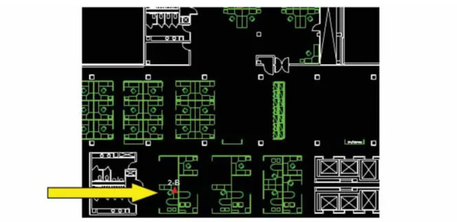 Figure 1: Graphical Layout of Building With Outlet Locations