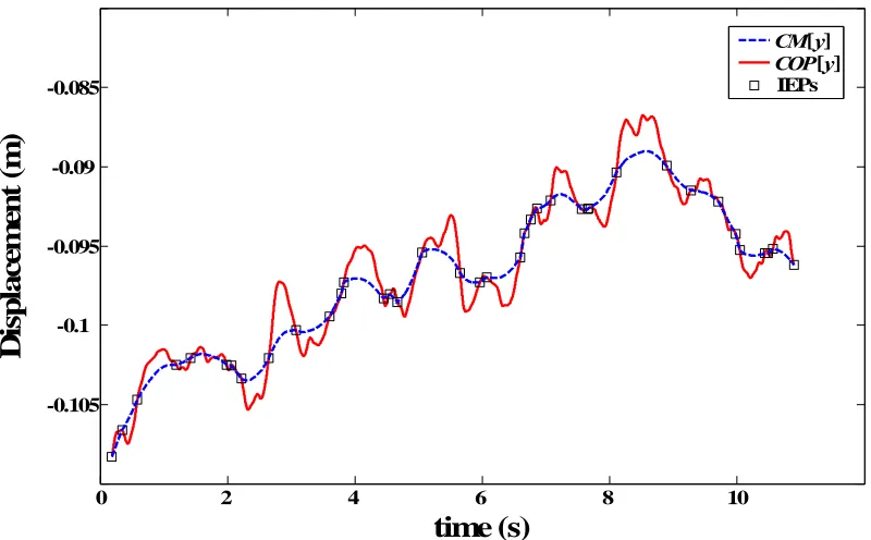 Figure 29. Plot of CM[y]IA(t) and COP[y](t) with IEPs resulting from the ZPZP5C 