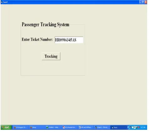 Figure 2: Tracking with Ticket Number 