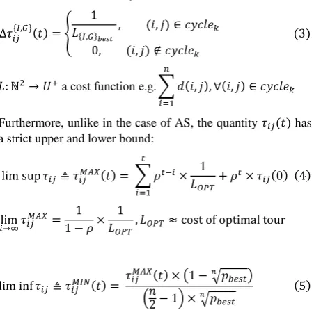 Figure 1. Algorithmic flow for the ACO algorithms 