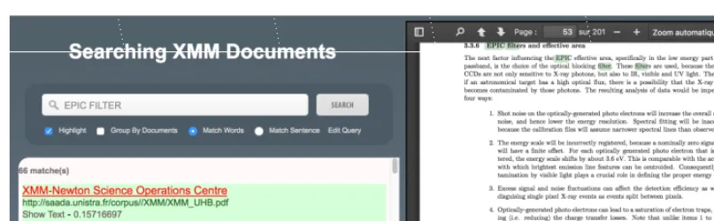 Figure 3. Rendering Tool developed to test the search engine.