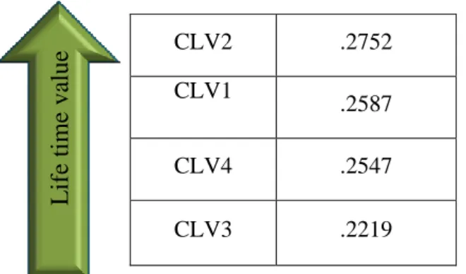 Figure 1. Pyramid of customers' lifetime value in selling mobile phone website 