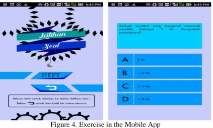 Figure 4. Exercise in the Mobile App 