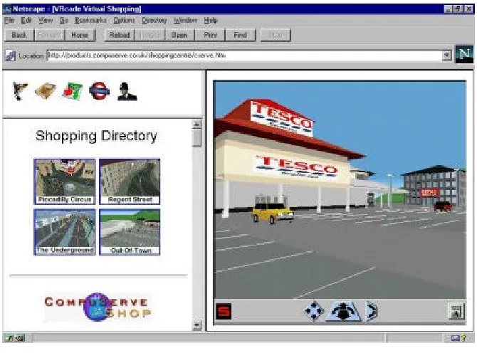 Figure 6.  An “Out of Town” Shopping Centre, developed using Superscape VRT software.