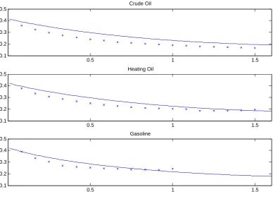 Figure 3: Term structure of volatilities