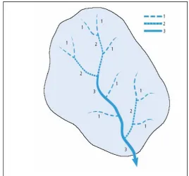 Figure 2.2: A schematic model showing the relationship between stream order differences and 